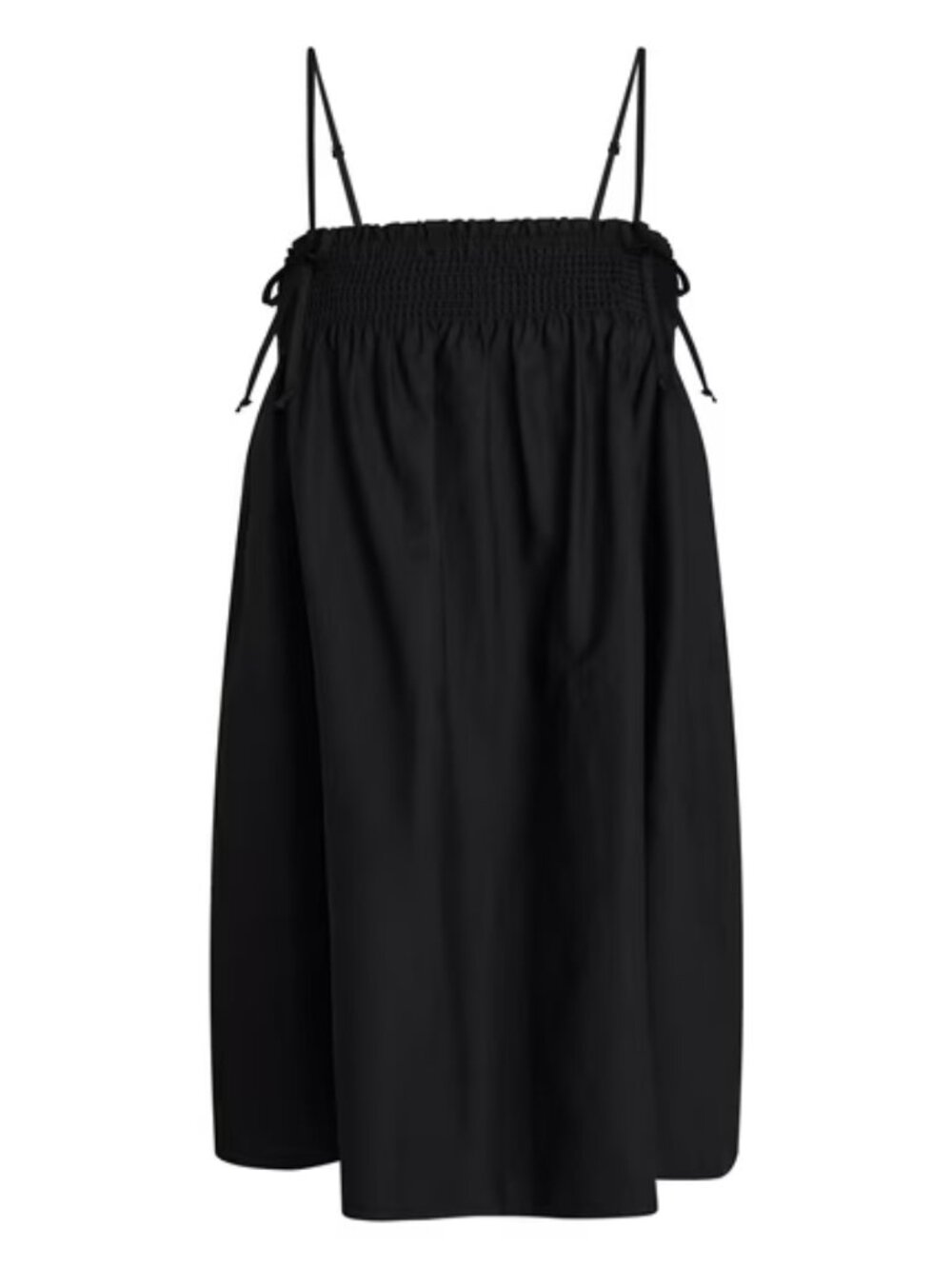 No Boundaries Cotton Poplin Smocked Mini Dress with Tie Straps XXS